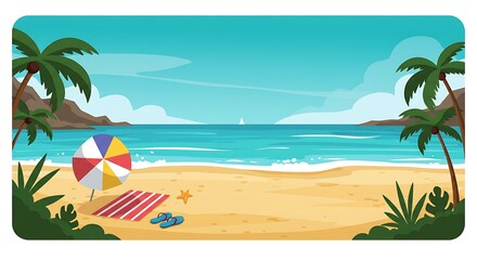 Obraz premium Tropical Tranquility AI Generated