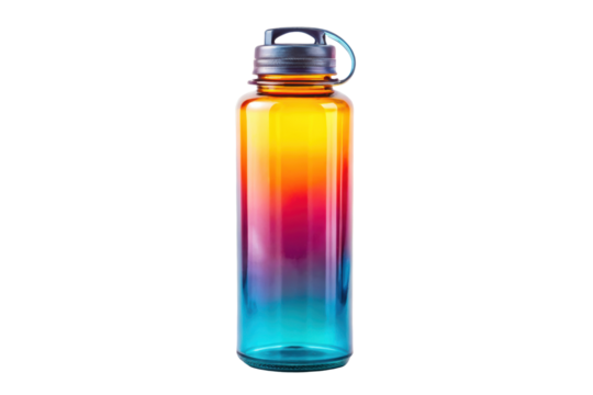 colorful bottle of water isolated PNG