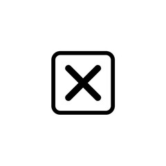 Fototapeta premium Simple Black Cross Icon on White Background 