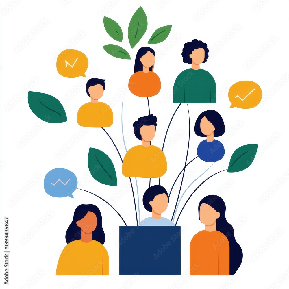 Poster effective delegation for maximizing team productivity. diverse team collaboration growth network ill