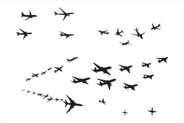 Obraz premium Airplane silhouette
