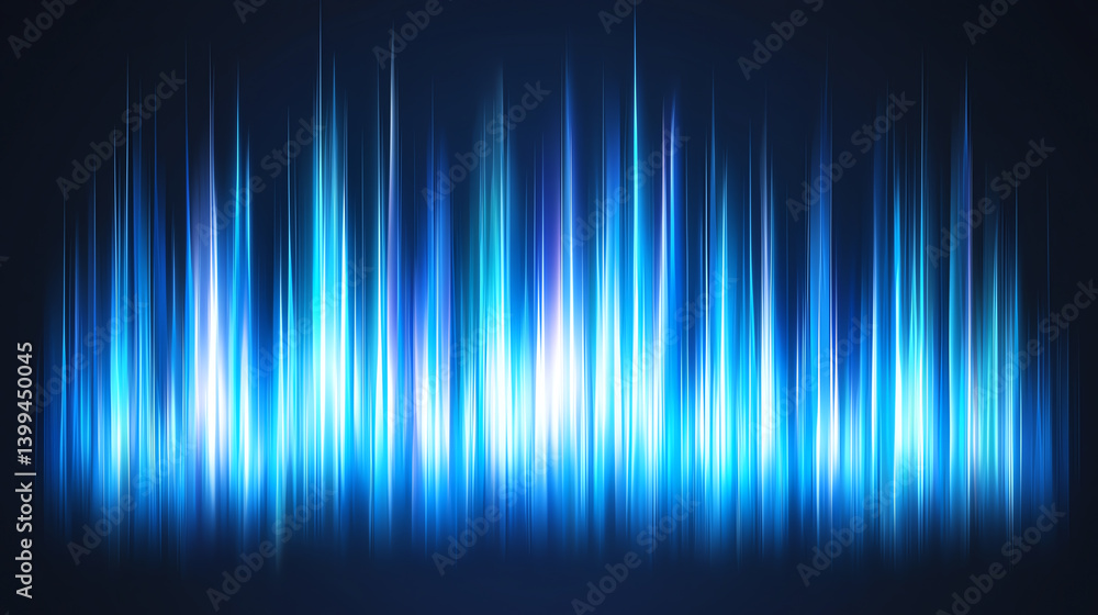 Fototapete vibrant blue wave patterns create a dynamic visual representing sound or music, perfect for artistic
