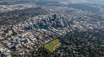 Obraz premium Aerial cityscape view
