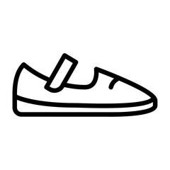 ballet shoes outline icon. ballet shoes black line illustration.