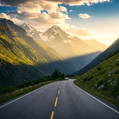 Naklejka premium road in mountains