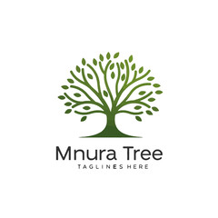 Obraz premium Mnura Tree Logo - Nature Inspired Design