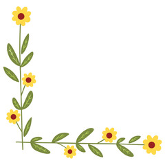 Yellow daisy decorative flower