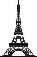 Eiffel tower black and white vector