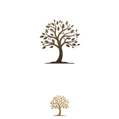 Tree logo design illustration