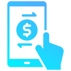 Obraz premium Money Transfer App Icon