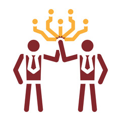 Digital Partner Vector Glyph Two Colors Icon Design