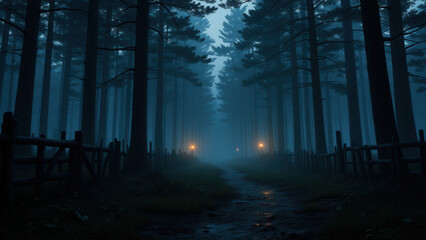 Naklejka premium anime wallpaper viking environment illustration background