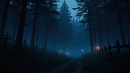 Obraz premium anime wallpaper viking environment illustration background