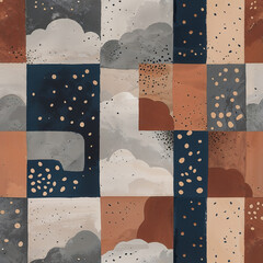 Abstract Watercolor Block Pattern Design Immerse yourself in a captivating visual journey through