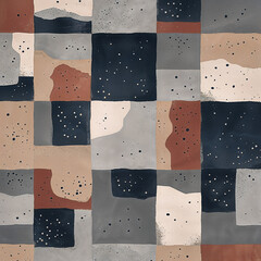 Abstract Geometric Blocks Pattern Ethereal Depths A Surreal Abstract Geometric Pattern Composed