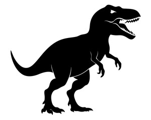 T-Rex Dinosaur Vector Silhouettes & SVG Icon, Dinosaur SVG Vector Design