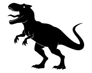 T-Rex Dinosaur Vector Silhouettes & SVG Icon, Dinosaur SVG Vector Design