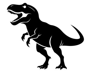 T-Rex Dinosaur Vector Silhouettes & SVG Icon, Dinosaur SVG Vector Design