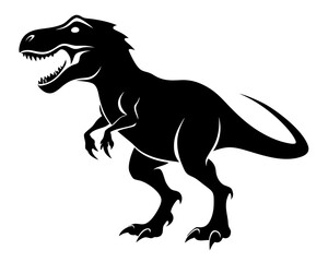 T-Rex Dinosaur Vector Silhouettes & SVG Icon, Dinosaur SVG Vector Design