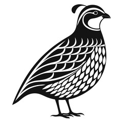 Nature Inspired Quail Silhouette for Clean, Minimalist Art