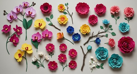 Paper Blooms Symphony AI Generated