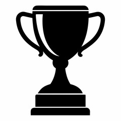 Trophy sports silhouette vector black