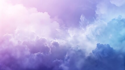 Obraz premium Dreamy pastel cloudscape, soft colors, ethereal mood.