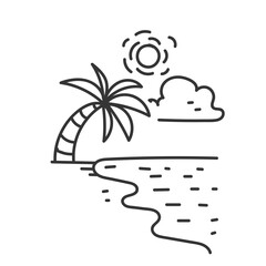 doodle cartoon beach illustration drawing