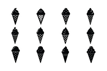 ice cream cones set