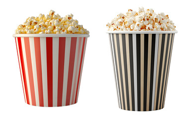 Popcorn on white background, png, cut out