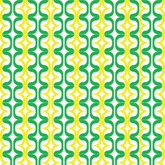Vector geometric  seamless pattern yellow and green Modern stylish abstract background.