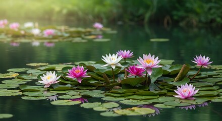 Water Lily Reverie AI Generated