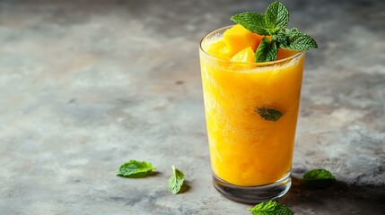 Refreshing Mango Mint Smoothie Recipe:  Summery Tropical Drink in a Glass