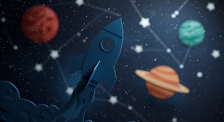 Cosmic Cardboard Voyage AI Generated