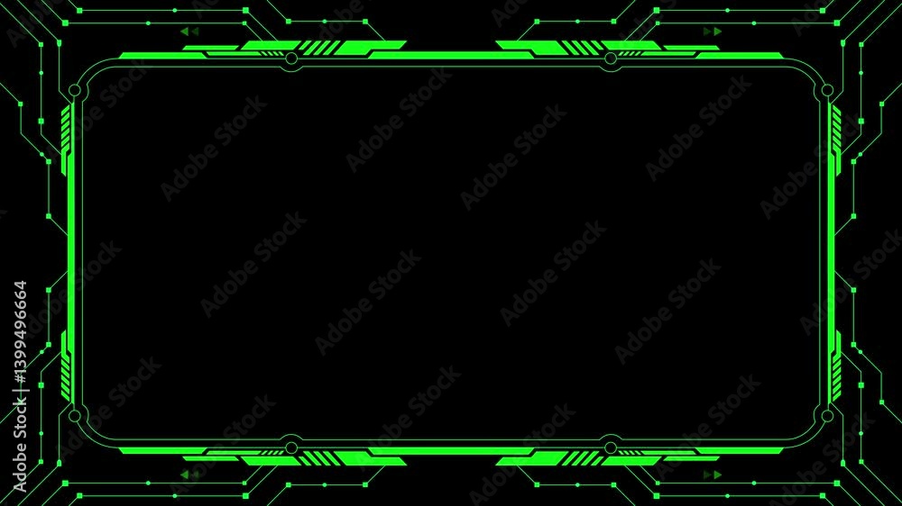 Fototapete abstract technology hud frame background. computer interface hud motion texture. futuristic pattern 