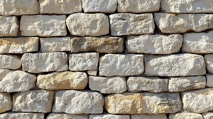 Naklejka premium Rustic Stone Wall Texture with Beige, and Outdoor.