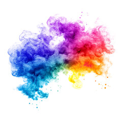 Colorful smoke bomb effect on black background vibrant explosion abstract smoke art wallpaper design element on transparent background