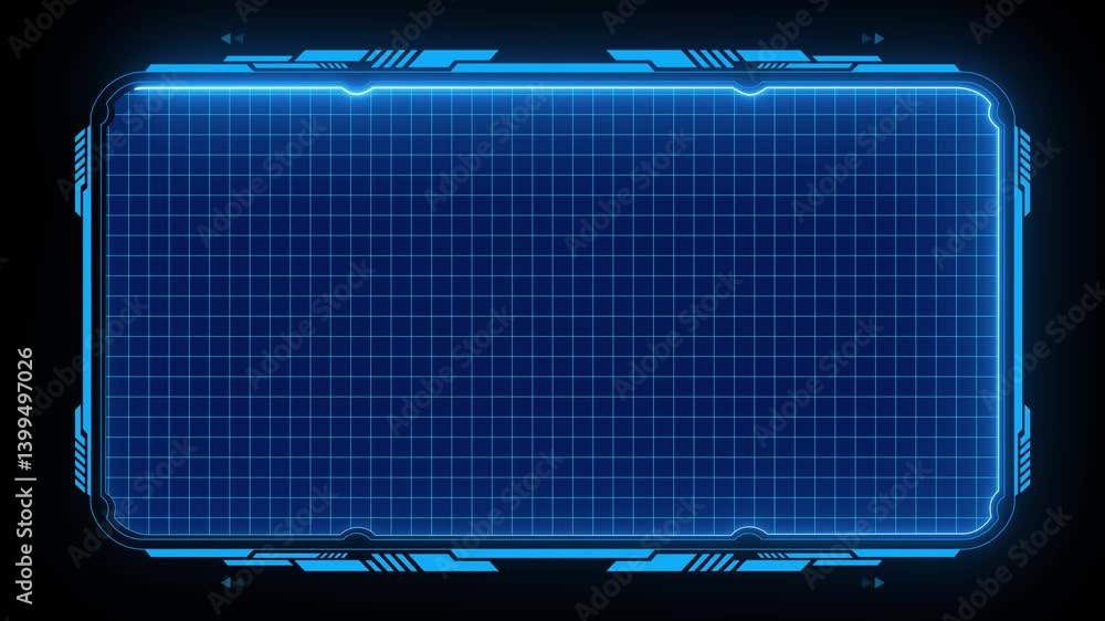 Fototapete abstract technology hud frame background. computer interface hud motion texture. futuristic pattern 