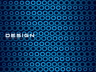 Halftone circles frame dark blue digital technology banner gradient web background. Trendy modern futuristic graphics, suitable for banners, brochures, business, flyers, posters, websites, etc.