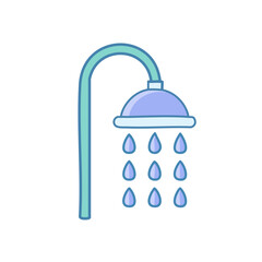 Fototapeta premium vector illustration of shower