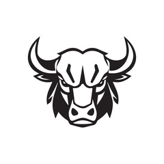 Bull head logo and symbol illustration
