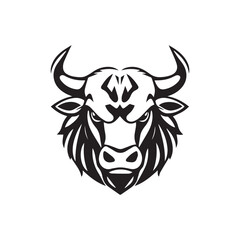 Bull head logo and symbol illustration