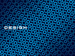 Halftone circles frame dark blue digital technology banner gradient web background. Trendy modern futuristic graphics, suitable for banners, brochures, business, flyers, posters, websites, etc.