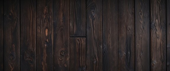 Obraz premium Dark Brown Wooden Planks Background Texture