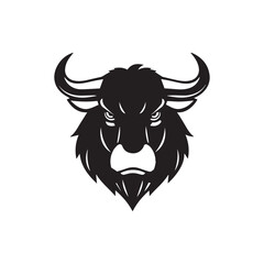 Bull head logo and symbol illustration