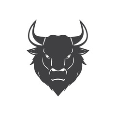 Bull head logo and symbol illustration