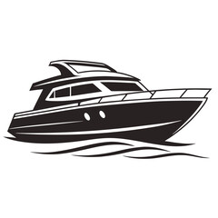 Minimalist Sea Vessel Silhouette for Modern Design Use