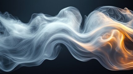 Abstract smoke swirls, dark background, dynamic movement, artistic design