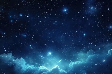 Obraz premium Enchanted night sky with zodiac constellations glowing softly among the stars