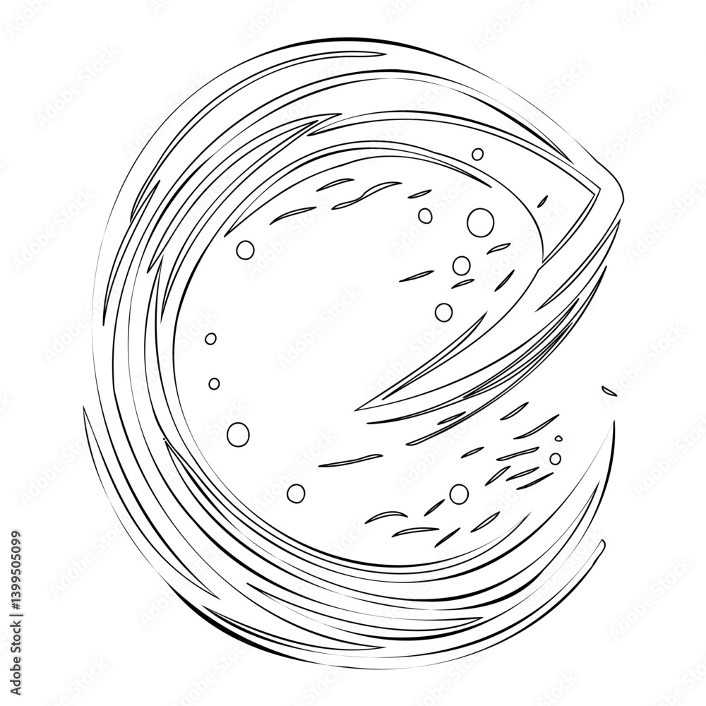 Poster abstract graphic element with swirling lines
